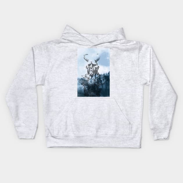 Loki vector art Kids Hoodie by NJORDUR